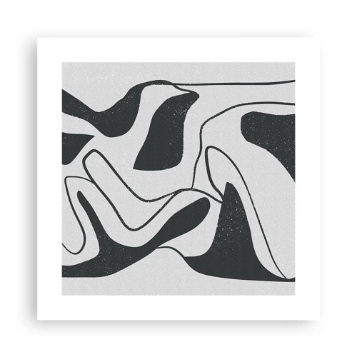 Poster - Abstract doolhofplezier - 40x40 cm