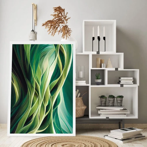 Poster - Abstract groen spel - 30x40 cm