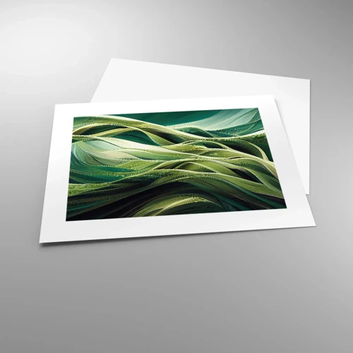 Poster - Abstract groen spel - 40x30 cm