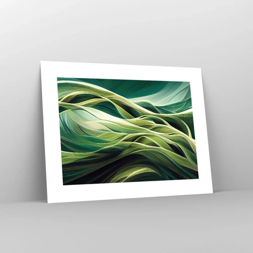 Poster - Abstract groen spel - 40x30 cm