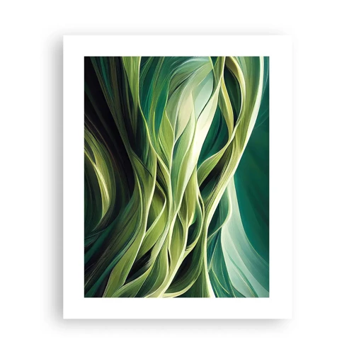 Poster - Abstract groen spel - 40x50 cm