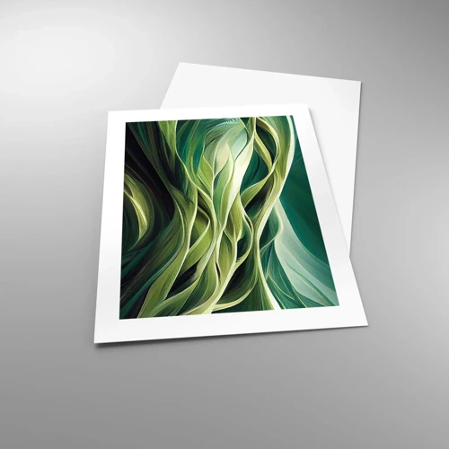 Poster - Abstract groen spel - 40x50 cm