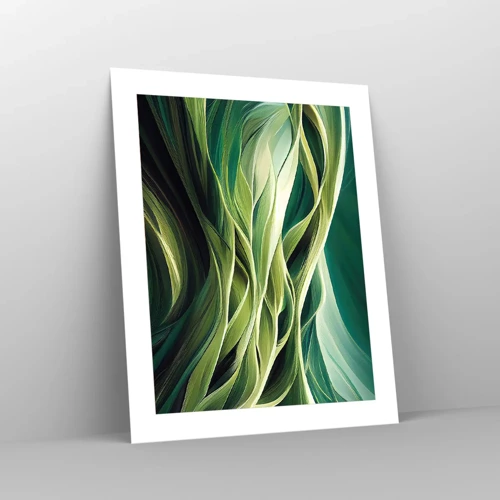 Poster - Abstract groen spel - 40x50 cm