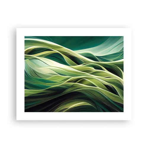 Poster - Abstract groen spel - 50x40 cm