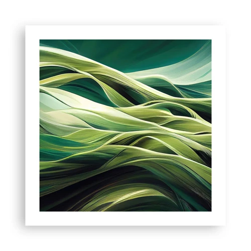 Poster - Abstract groen spel - 50x50 cm