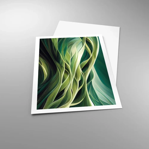 Poster - Abstract groen spel - 61x91 cm