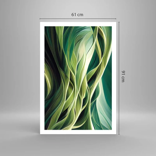 Poster - Abstract groen spel - 61x91 cm