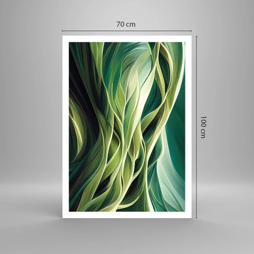 Poster - Abstract groen spel - 70x100 cm