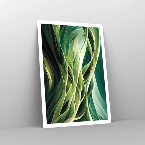 Poster - Abstract groen spel - 70x100 cm