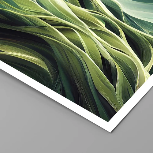 Poster - Abstract groen spel - 70x100 cm