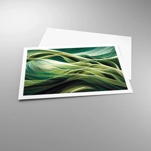 Poster - Abstract groen spel - 91x61 cm