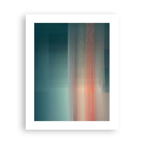 Poster - Abstractie: golven van licht - 40x50 cm
