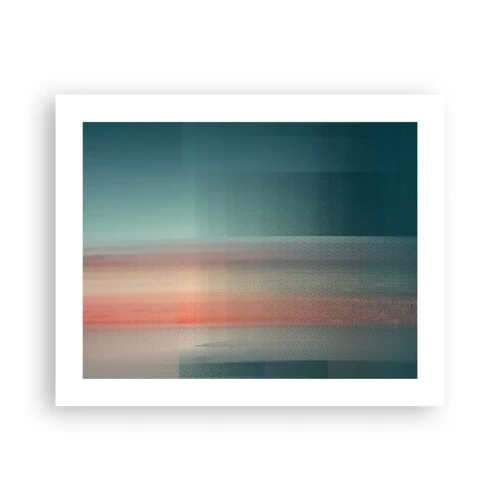Poster - Abstractie: golven van licht - 50x40 cm