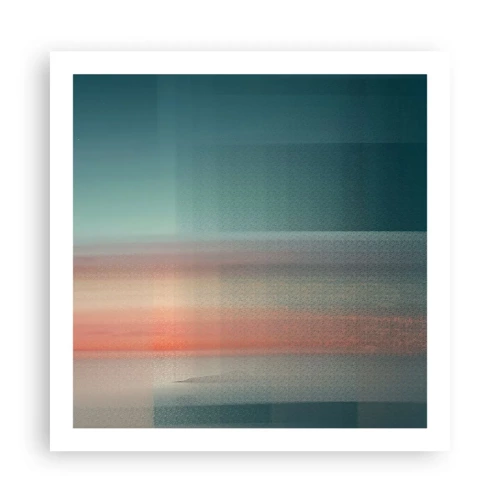 Poster - Abstractie: golven van licht - 60x60 cm