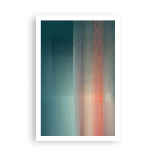 Poster - Abstractie: golven van licht - 61x91 cm