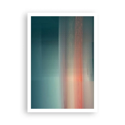 Poster - Abstractie: golven van licht - 70x100 cm