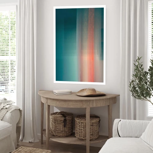Poster - Abstractie: golven van licht - 70x100 cm