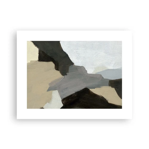 Poster - Abstractie: het kruispunt van grijs - 40x30 cm