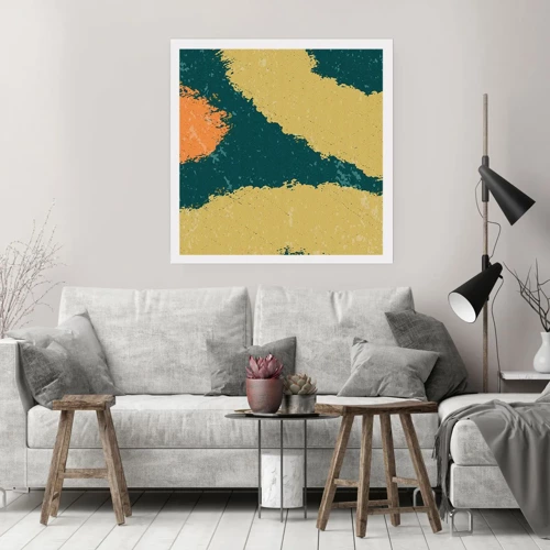 Poster - Abstractie – langzame beweging - 40x40 cm