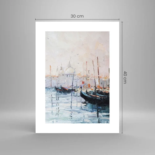 Poster - Achter het water, achter de mist - 30x40 cm