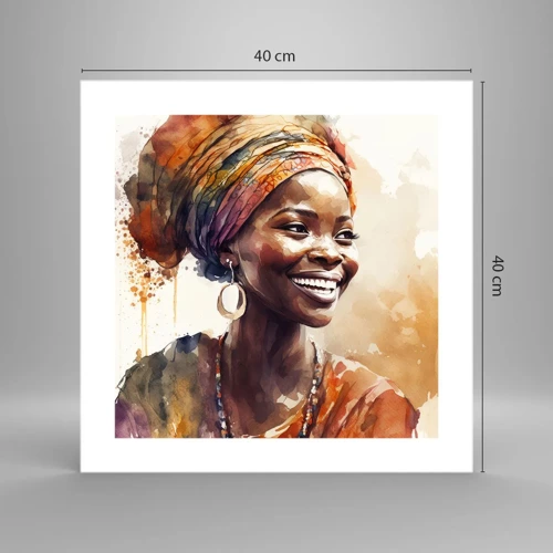 Poster - Afrikaanse koningin - 40x40 cm
