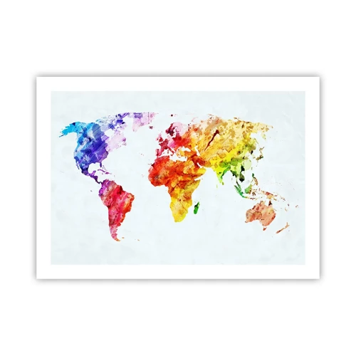 Poster - Alle kleuren van de wereld - 70x50 cm