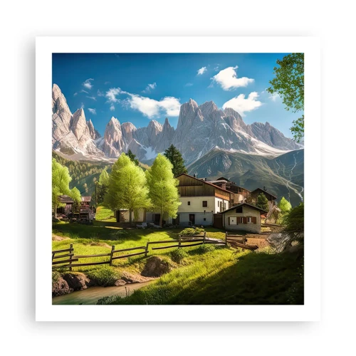 Poster - Alpine idylle - 60x60 cm