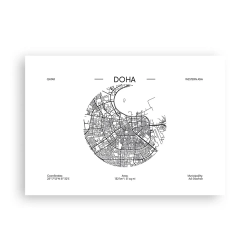 Poster - Anatomie van Doha - 100x70 cm