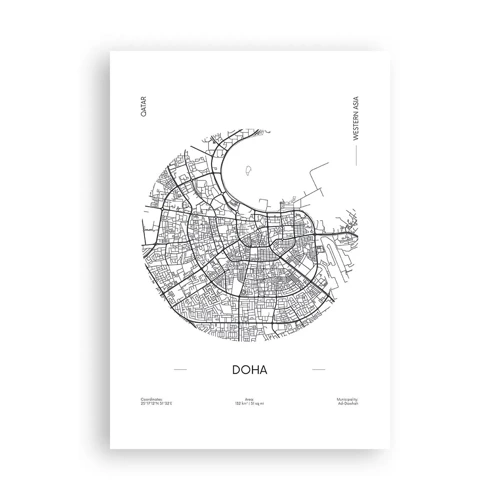 Poster - Anatomie van Doha - 70x100 cm