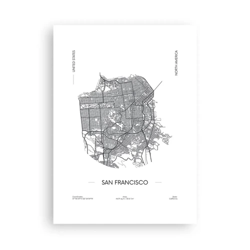 Poster - Anatomie van San Francisco - 50x70 cm