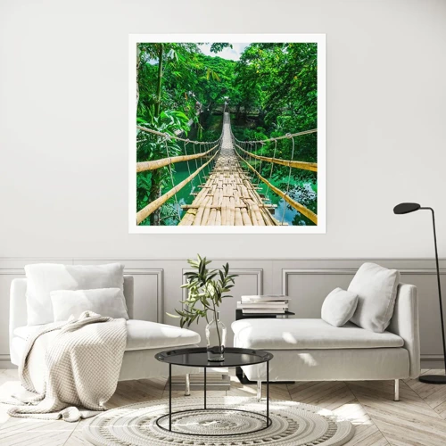 Poster - Apenbrug over de green - 60x60 cm