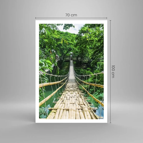 Poster - Apenbrug over de green - 70x100 cm
