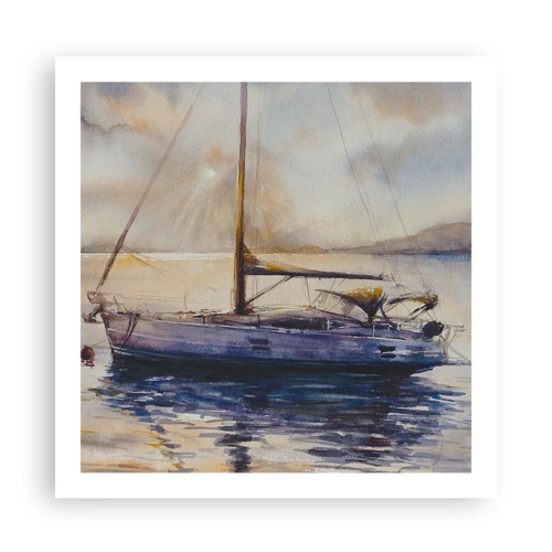 Poster - Avond aan de baai - 60x60 cm