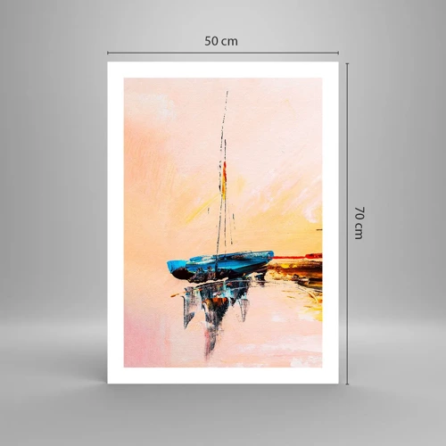 Poster - Avond in de jachthaven - 50x70 cm