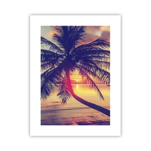 Poster - Avond onder de palmbomen - 30x40 cm