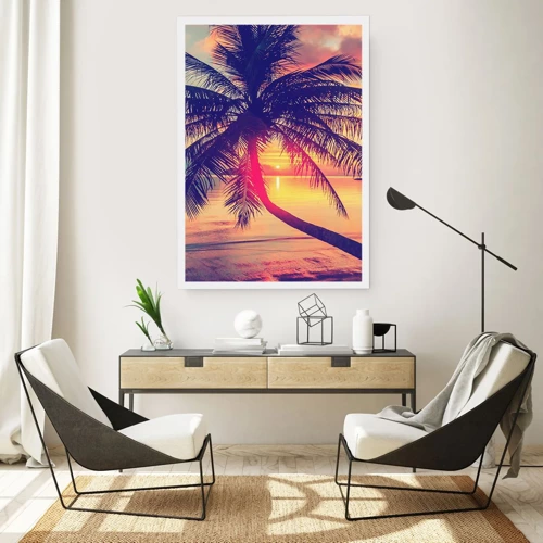 Poster - Avond onder de palmbomen - 30x40 cm