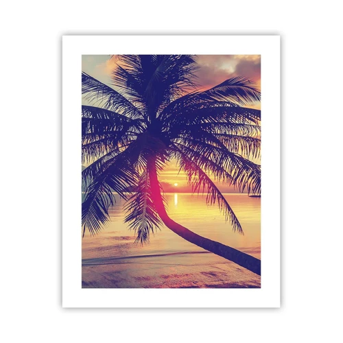 Poster - Avond onder de palmbomen - 40x50 cm