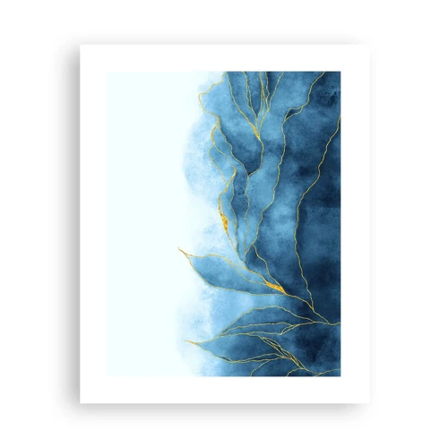 Poster - Blauw in goud - 40x50 cm