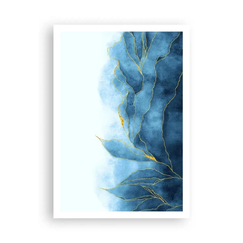 Poster - Blauw in goud - 70x100 cm