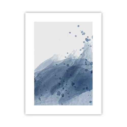 Poster - Blauwe tule - 30x40 cm