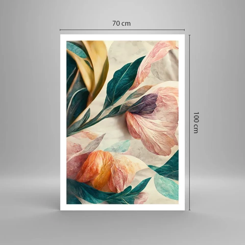 Poster - Bloemen van de zuidelijke eilanden - 70x100 cm