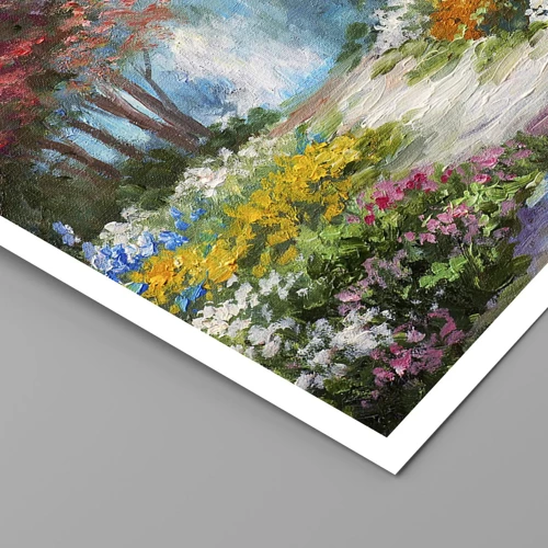 Poster - Bostuin, bloemenbos - 30x40 cm