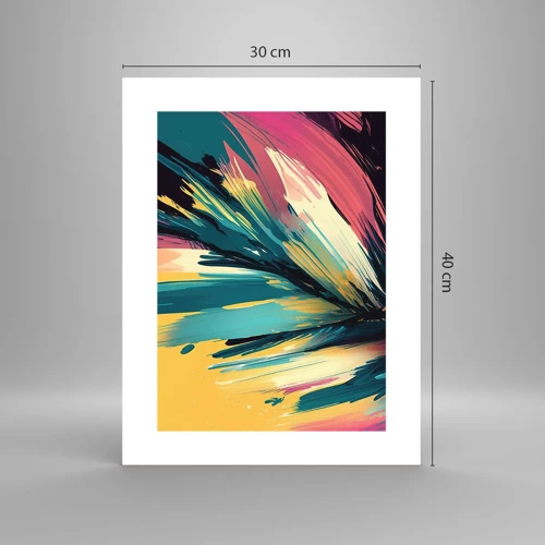 Poster - Compositie – een explosie van vreugde - 30x40 cm