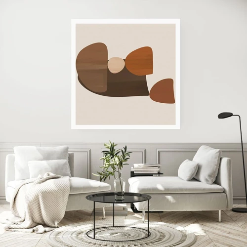 Poster - Compositie in brons - 60x60 cm