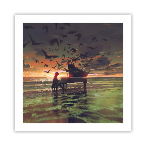 Poster - Concert voor piano en golven - 50x50 cm