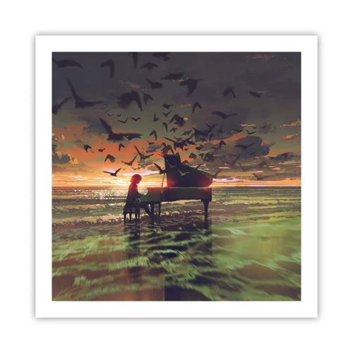 Poster - Concert voor piano en golven - 60x60 cm