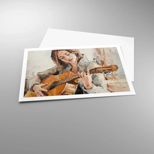 Poster - Concerto voor gitaar en een meisjeshart - 91x61 cm