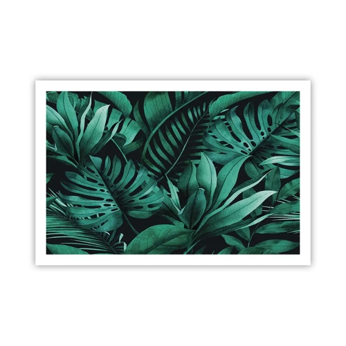 Poster - De diepte van tropisch groen - 91x61 cm