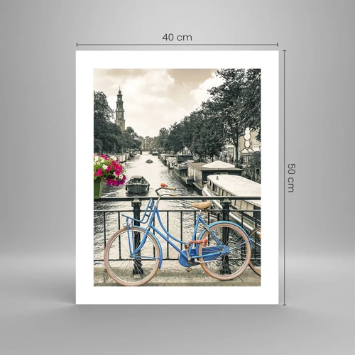 Poster - De kleuren van de Amsterdamse straat - 40x50 cm