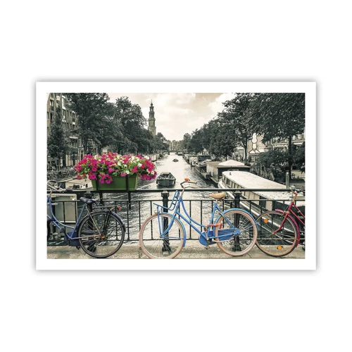 Poster - De kleuren van de Amsterdamse straat - 91x61 cm